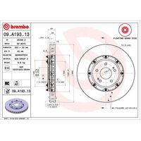 Brembo Front Brake Rotors Set 09.A193.13