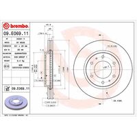 Brembo Front Brake Rotors Set 09.E069.11