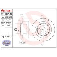 Brembo Rear Brake Rotors Set 08.N267.11