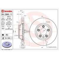 Brembo Front Brake Rotors Set 09.C882.11