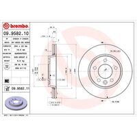 Brembo Rear Brake Rotors Set 09.9582.11