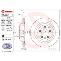 Brembo Rear Brake Rotors Set 09.9871.11