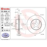 Brembo Front Brake Rotors Set 09.B280.41