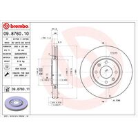 Brembo Front Brake Rotors Set 09.8760.11