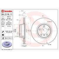 Brembo Front Brake Rotors Set 09.C116.11