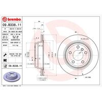 Brembo Rear Brake Rotors Set 09.B338.11