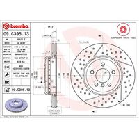 Brembo Rear Brake Rotors Set 09.C395.13