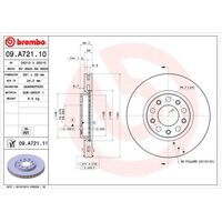 Brembo Front Brake Rotors Set 09.A721.11