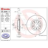 Brembo Front Brake Rotors Set 09.D209.11