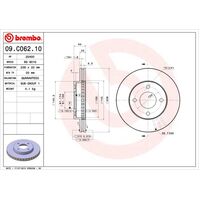 Brembo Front Brake Rotors Set 09.C062.11