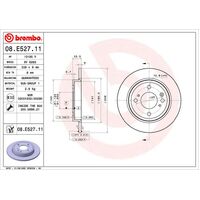 Brembo Rear Brake Rotors Set 09.E528.11