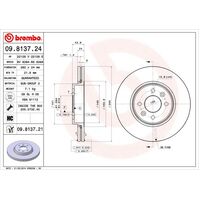 Brembo Front Brake Rotors Set 09.8137.21