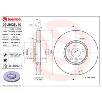 Brembo Front Brake Rotors Set 09.B025.11