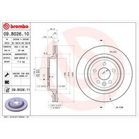 Brembo Rear Brake Rotors Set 09.B026.11