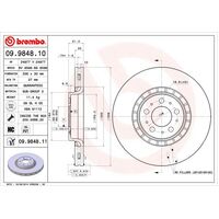 Brembo Front Brake Rotors Set 09.9848.11
