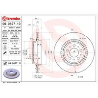 Brembo Rear Brake Rotors Set 09.9827.11