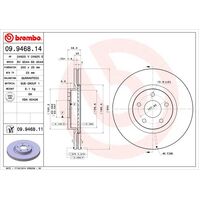 Brembo Front Brake Rotors Set 09.9468.11
