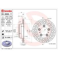 Brembo Rear Brake Rotors Set 09.8998.11