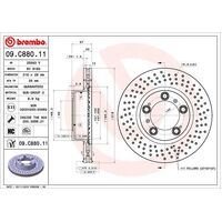 Brembo Front Brake Rotors Set 09.C880.11