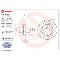 Brembo Rear Brake Rotors Set 08.5085.31