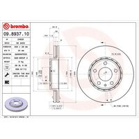 Brembo Front Brake Rotors Set 09.8937.11