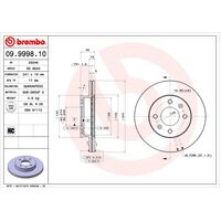 Brembo Front Brake Rotors Set 09.9998.10