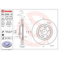 Brembo Front Brake Rotors Set 09.C245.11