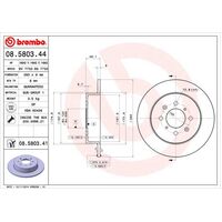 Brembo Rear Brake Rotors Set 08.5803.41