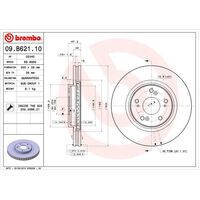 Brembo Front Brake Rotors Set 09.B621.10