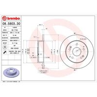 Brembo Rear Brake Rotors Set 08.5803.30