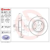 Brembo Rear Brake Rotors Set 08.B271.11