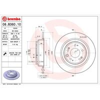 Brembo Rear Brake Rotors Set 08.B360.10