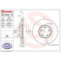 Brembo Front Brake Rotors Set 09.C243.10