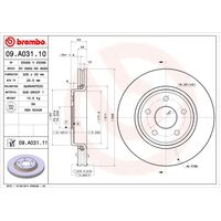 Brembo Front Brake Rotors Set 09.A031.11
