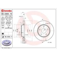 Brembo Front Brake Rotors Set 09.C003.11