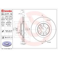 Brembo Front Brake Rotors Set 09.C177.11