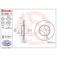 Brembo Front Brake Rotors Set 09.D065.11