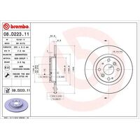 Brembo Rear Brake Rotors Set 08.D223.11