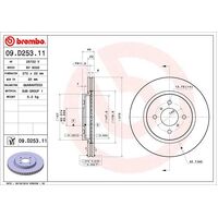Brembo Front Brake Rotors Set 09.D253.11