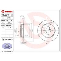Brembo Rear Brake Rotors Set 08.C046.41