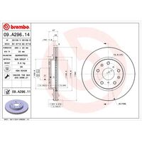 Brembo Front Brake Rotors Set 09.A296.11