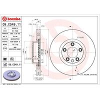 Brembo Front Brake Rotors Set 09.C549.11