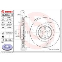 Brembo Front Brake Rotors Set 09.D938.11