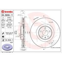 Brembo Front Brake Rotors Set 09.D939.11