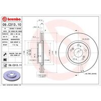 Brembo Front Brake Rotors Set 09.C313.11