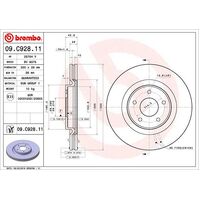 Brembo Front Brake Rotors Set 09.C928.11