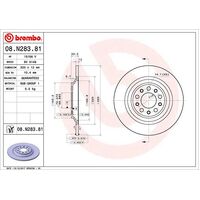 Brembo Rear Brake Rotors Set 08.N283.81