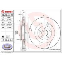 Brembo Front Brake Rotors Set 09.N246.21