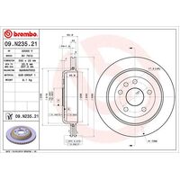 Brembo Rear Brake Rotors Set 09.N235.21