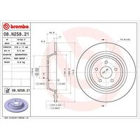 Brembo Rear Brake Rotors Set 08.N258.21